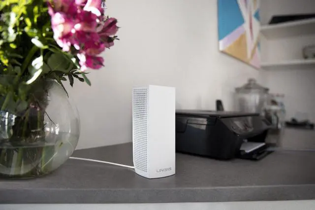 Alt view image 2 of 5 - Linksys Velop Mesh Home WiFi System, 4,000 Sq. ft Coverage, 40+ Devices, Speeds up to (AC2200) 2.2Gbps - WHW0302