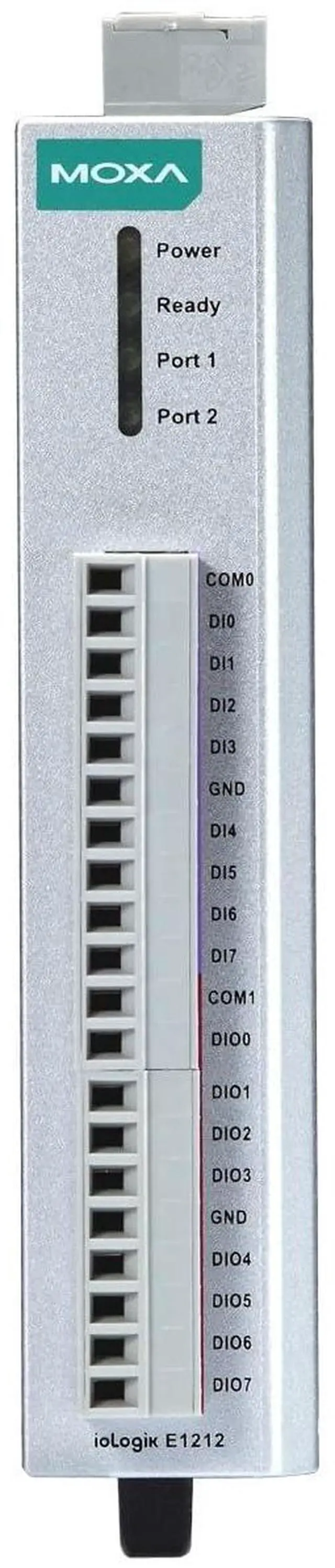 Alt view image 2 of 3 - MOXA ioLogik E1212 Remote Ethernet I/O, 8DI/8DIO, 2-Port Switch