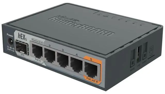 Alt view image 2 of 4 - Mikrotik hEX S Ethernet LAN Black Wired Router