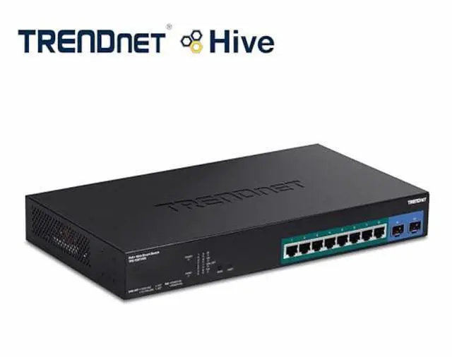 Alt view image 3 of 5 - TRENDnet 10-Port Gigabit Web Smart PoE+ Switch with 8 Gigabit PoE+ Ports, 2 SFP Slots, 130W PoE Budget, VLAN, QoS, LACP, IPv4/IPv6 Static Routing,Lifetime Protection, Black, TPE-1021WS