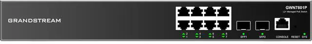 Alt view image 2 of 5 - Grandstream GWN7801P | 8-Port Gigabit Ethernet Layer 2+ Managed PoE Switch