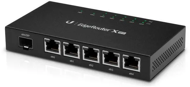 Main image of Ubiquiti Networks EdgeRouter X, 5-Port Gb 1xSFP with PoE, 11885 (with PoE)
