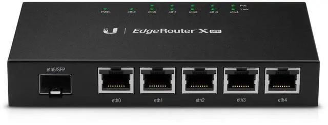 Alt view image 2 of 5 - Ubiquiti Networks EdgeRouter X, 5-Port Gb 1xSFP with PoE, 11885 (with PoE)