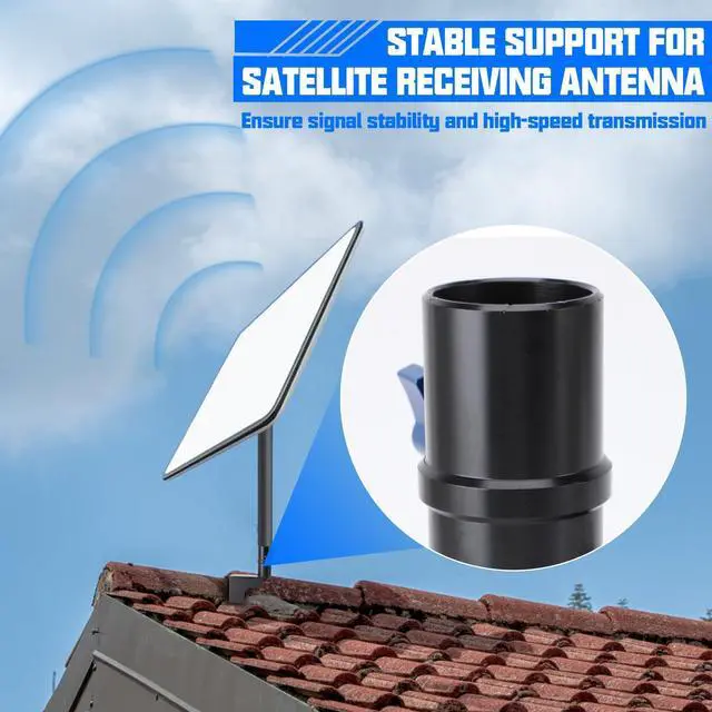 Alt view image 3 of 5 - Adjustable Mounting Kit - Heavy-Duty Aluminum Wall/Roof/Pole Mount, Weatherproof Design & Easy Installation, Compatible with Various Signal Towers (Black)