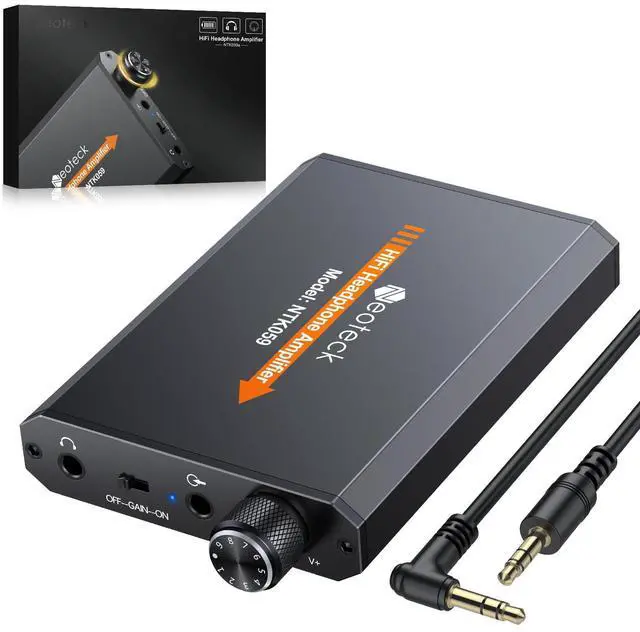Main image of Neoteck Portable 3.5mm Headphone Amplifier Two-Stage Gain Switch, 16-150 Ohm, Aluminum Matte Surface