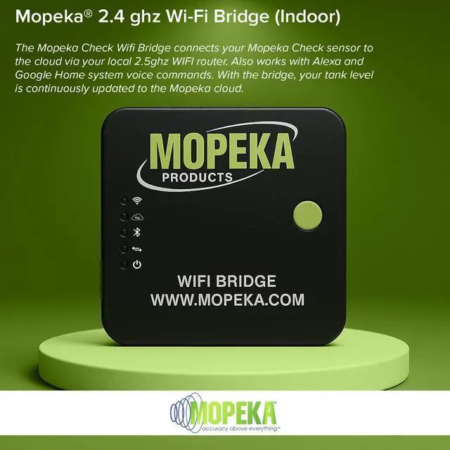 Alt view image 2 of 5 - Mopeka WiFi Router Bridge - Compatible with Mopeka Pro Check, Universal or Pro+LR Bluetooth Sensors Only - Check Propane Tank Levels Anywhere - Perfect for RVs, Cottages & Outdoor Grills
