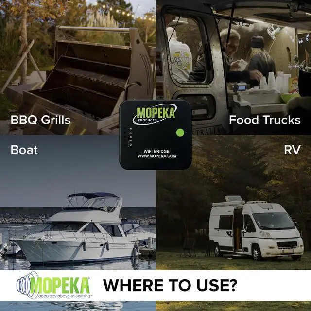 Alt view image 5 of 5 - Mopeka WiFi Router Bridge - Compatible with Mopeka Pro Check, Universal or Pro+LR Bluetooth Sensors Only - Check Propane Tank Levels Anywhere - Perfect for RVs, Cottages & Outdoor Grills