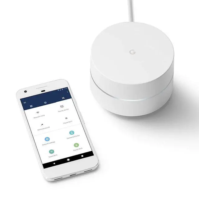 Alt view image 2 of 5 - Google WiFi System, 1-Pack - Router Replacement for Whole Home Coverage - NLS-1304-25,white