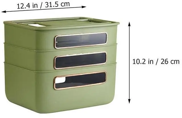 Alt view image 3 of 5 - LIFKOME Router Storage Box Plastic Wireless WiFi Router Rack Router Shelf Wall Mount Cable Management Hider Rack Cord Management Container Modem Router Cover Hider 40" D x 30" W x 30" H