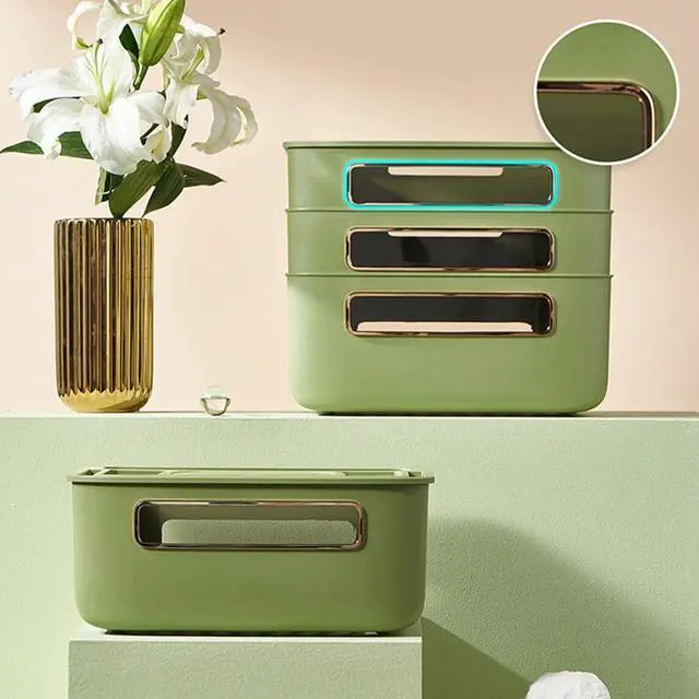 Alt view image 4 of 5 - LIFKOME Router Storage Box Plastic Wireless WiFi Router Rack Router Shelf Wall Mount Cable Management Hider Rack Cord Management Container Modem Router Cover Hider 40" D x 30" W x 30" H