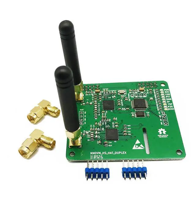 Alt view image 2 of 5 - AURSINC MMDVM Duplex Hotspot Module Dual Hat V1.5.2 Support P25 DMR YSF NXDN DMR Slot 1 + Slot 2 for Raspberry Pi, Pi Zero (Without OLED and USB Port)