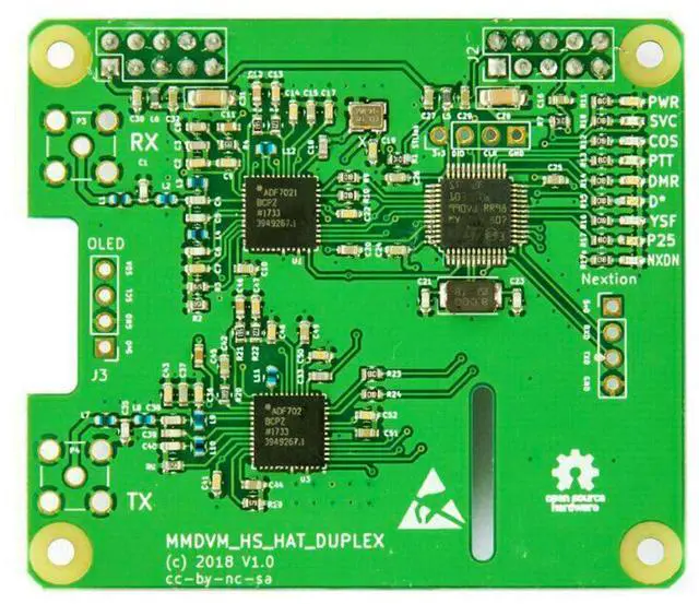Alt view image 5 of 5 - AURSINC MMDVM Duplex Hotspot Module Dual Hat V1.5.2 Support P25 DMR YSF NXDN DMR Slot 1 + Slot 2 for Raspberry Pi, Pi Zero (Without OLED and USB Port)