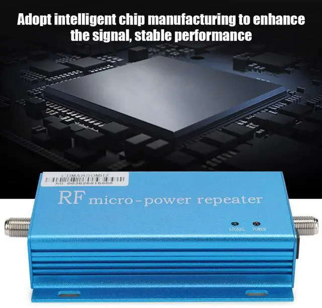 Alt view image 4 of 5 - RF Micro Power Repeater Intensifier Amplifier Booster with Intelligent Chip Stable Performance and 10m Sucker Cable Small Antenna Set(US)
