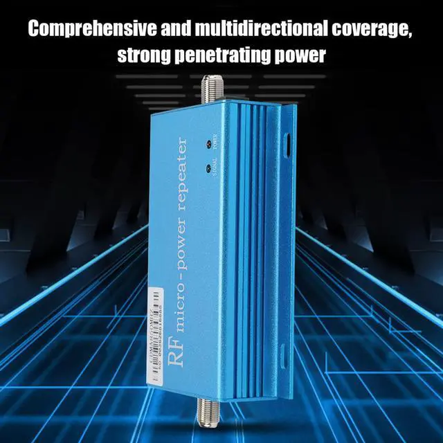 Alt view image 5 of 5 - RF Micro Power Repeater Intensifier Amplifier Booster with Intelligent Chip Stable Performance and 10m Sucker Cable Small Antenna Set(US)