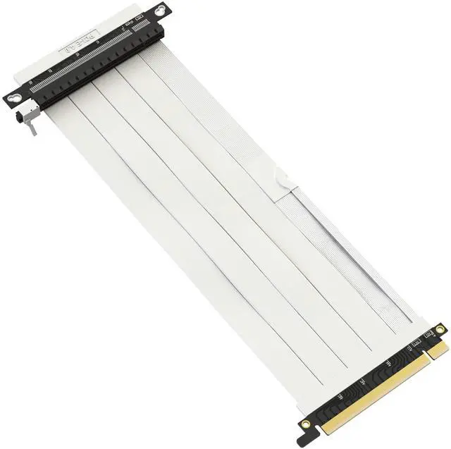 Main image of LINKUP - Ultra PCIe 4.0 X16 Riser Cable [RTX4090 RX6950XT x570 B550 Z690 Tested] Shielded High-Speed Vertical Mount Gaming PCI Express Gen4Reverse GPU Socket (25cm / 9.8") Designed for ITXWhite