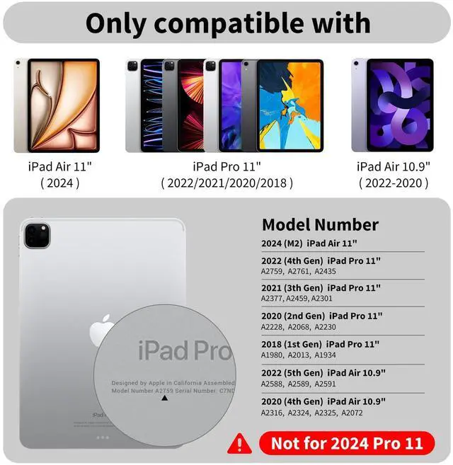 Alt view image 2 of 5 - SwitchEasy CoverBuddy Case for 2018-2022 11" iPad Pro / 2020-2022 10.9" iPad Air 4 & 5 with Pencil Holder - Works with Magic Keyboard, Smart Keyboard Folio (Keyboard Not Included) - White