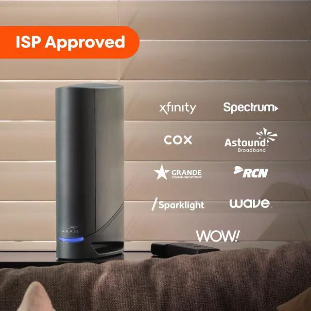 Alt view image 4 of 5 - ARRIS (G34) - Cable Modem Router Combo - Fast DOCSIS 3.1 Gigabit WiFi 6 (AX3000), Approved for Comcast Xfinity, Cox, Spectrum & More, 1 Gbps Max Internet Speeds
