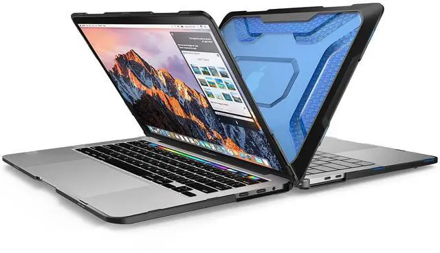 Alt view image 3 of 5 - SUPCASE Unicorn Beetle Case for MacBook Pro 13 Inch (2022-2016) M2/M1 A2338 A2251 A2289 A1706 A1708 A1989 A2159, Slim Rubberized TPU Bumper Cover with Touch Bar and Touch ID (Blue)