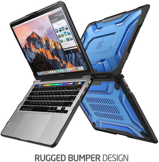 Alt view image 4 of 5 - SUPCASE Unicorn Beetle Case for MacBook Pro 13 Inch (2022-2016) M2/M1 A2338 A2251 A2289 A1706 A1708 A1989 A2159, Slim Rubberized TPU Bumper Cover with Touch Bar and Touch ID (Blue)