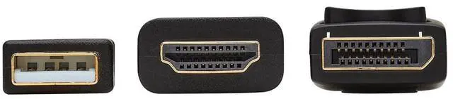 Alt view image 4 of 5 - Tripp Lite HDMI to DisplayPort Adapter Cable Active 4K USB Power M/M 2M (P567-02M)