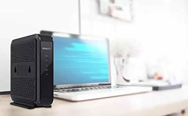 Alt view image 5 of 5 - HUMAX HGD310 - DOCSIS 3.1 Cable Modem, Pairs with Any WiFi Router or Mesh WiFi, Approved for COX & Xfinity & Spectrum, Black, Max Internet Speed Plan 2000 Mbps
