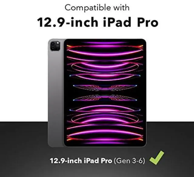 Alt view image 2 of 5 - ZAGG Pro Keys Detachable Case and Wireless Keyboard for Apple iPad Pro 12.9, Multi-Device Bluetooth Pairing, Backlit Laptop-Style Keys, Apple Pencil Holder, 6.6ft Drop Protection - Charcoal