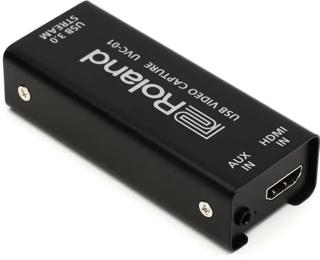 Main image of Roland UVC-01 USB Video Capture | Plug-and-Play for Flawless Recordings & Livestreams | HDMI to USB 3.0 Video Encoder | Uncompressed 1080p HD at 60 FPS | Webcam Operation for Mac & Windows