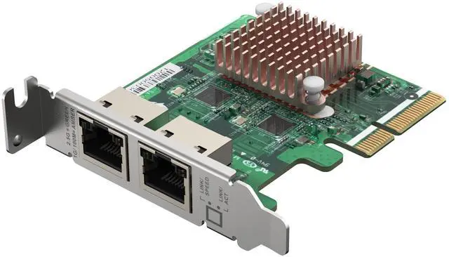 Alt view image 3 of 5 - QNAP QXG-2G2T-I225 Dual Port 2.5GbE 4-Speed Network Card