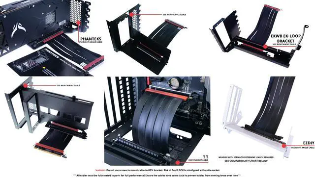 Alt view image 4 of 5 - LINKUP - Extreme4+ PCIe 4.0 X16 Riser Cable [RTX4090 RX6950XT x570 Z690 Tested] Twinax Shielded High-Speed Vertical Mount Gaming PCI Express Gen4Universal 90 Degree Socket (60cm)