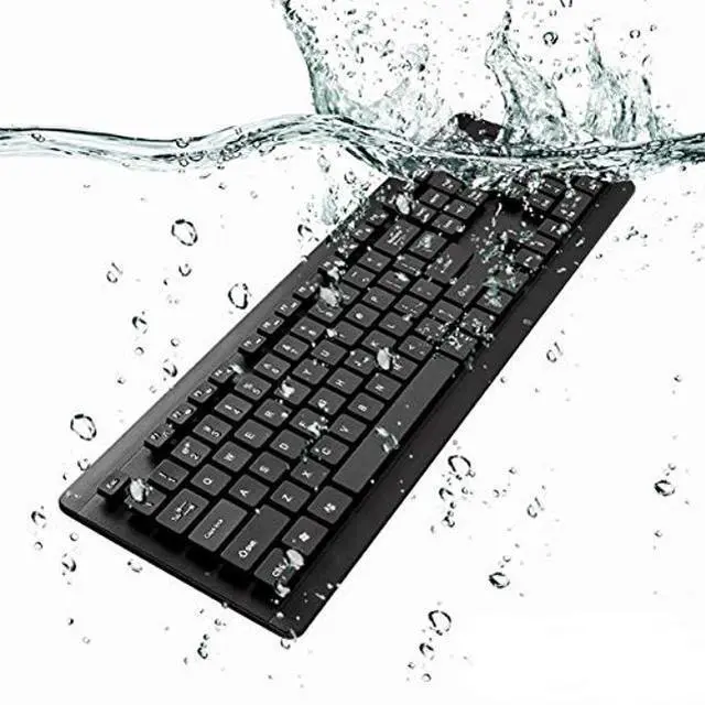 Alt view image 2 of 5 - BoxWave Keyboard Compatible with HP Elite x2 1013 G3 Notebook PC - AquaProof USB Keyboard, Washable Waterproof Water Resistant - Jet Black