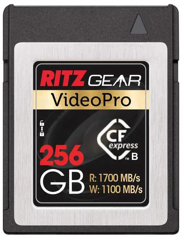 Alt view image 2 of 5 - Ritz Gear Video Pro CFExpress Card 256GB Type B (1700/1100 R/W) with PCIe 3.0 X4 Host Adapter