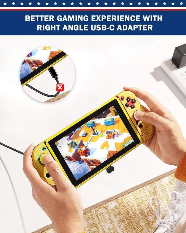 Alt view image 3 of 5 - ShineeKee 90 Degree USB C Right Angle Adapter 40Gbps Data Transfer USB 4.0/Thunderbolt 4 Type C Male to Female Connector Extender for Mobile Phone, Switch, Steam Deck, Tablet, Laptop (8 Pack)