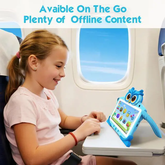 Alt view image 2 of 5 - Kids Tablet 7 IN 32GB Tablet for Kids 3-7 Pre-installed with Children Software Many Offline Content Parents Control, Toddler Tablets with Youtube WiFi Dual Camera, Tablets for Toddlers Gifts Ages 3-12