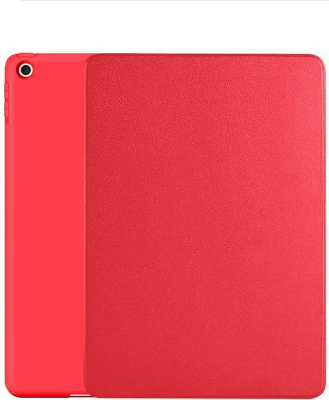 Main image of DuraSafe Cases for iPad PRO 9.7 Inch [ PRO 2016 ] A1673 A1674 MLPX2LL/A MLPW2LL/A MLPY2LL/A MLYJ2LL/A Trifold Soft Silicone Shock Proof Magnetic Flip Case - Red