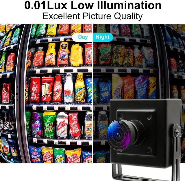 Alt view image 5 of 5 - Fisheye USB Camera Wide Angle 1080P 30fps - H.264 Low Light Webcam with Microphone for PC Windows MacOS Linux Android - Metal Housing Security Camera for Video Calls, 3d Printer, Zoom/Skype/Teams