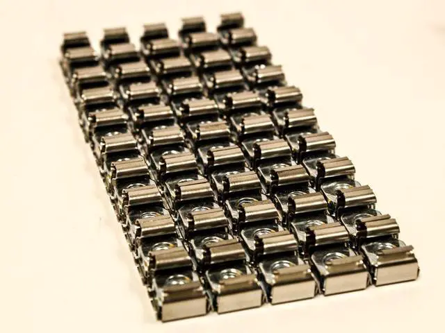 Alt view image 3 of 3 - NavePoint M5 Cage Nuts and Screws for Server Shelves Cabinets - 50 Pk Rack Mount