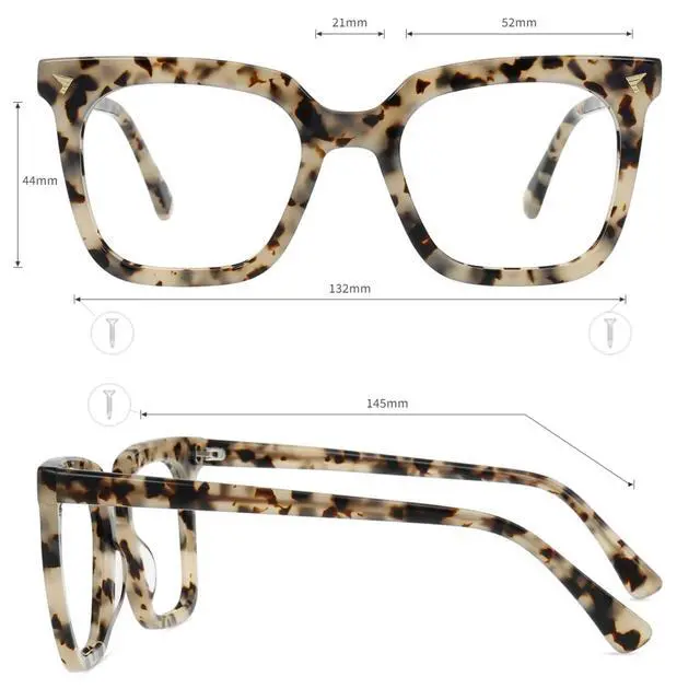 Alt view image 4 of 5 - Firmoo Oversize Blocking Reading Glasses 2.00,Anti Eyestrain & UV Protection Computer Reader Eyeglasses for Men Women, Pattern