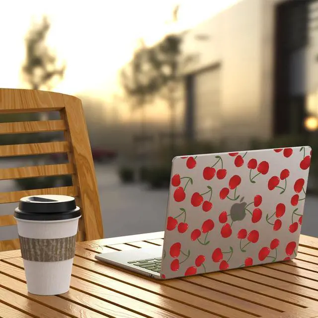 Alt view image 5 of 5 - Idocolors Cute Cherry Case Compatible with MacBook Pro 14 Inch(Models A2442/A2779 M2/A2918/A2992 M3), Transparent Frosted Protective Hard Case Anti Scratch Cover for Girls Women Men