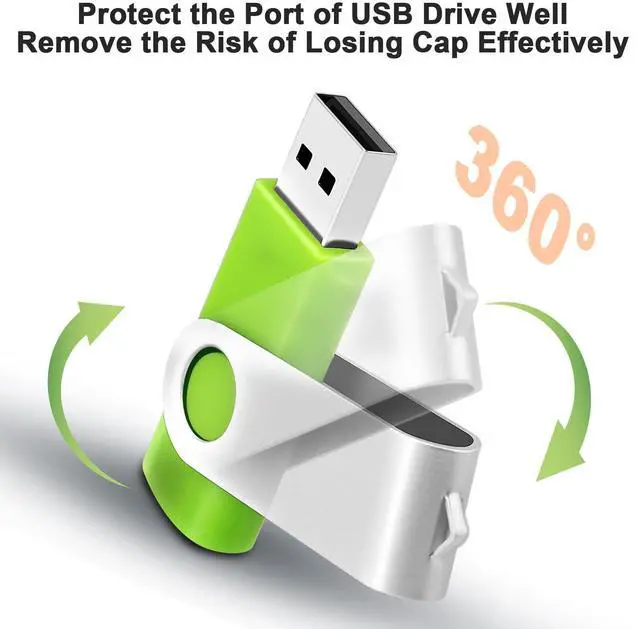 Alt view image 3 of 5 - 16GB Flash Drive Multicolor Thumb Drives 10 Pack, USB 2.0 Memory Stick Pendrive Jump Drives, Swivel Photo Stick USB Storage Flash Drive Data Backup for Memoirs, School, Office Supplies