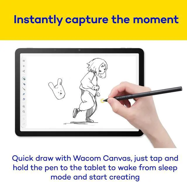 Alt view image 4 of 5 - Wacom MovinkPad 11, Android Mobile Drawing Tablet, 11" with Battery-Free Slim Pro Pen 3, 8GB RAM/128 GB Storage, Quick Draw Feature, Anti-Glare Etched Glass Matte Screen, No Computer Needed
