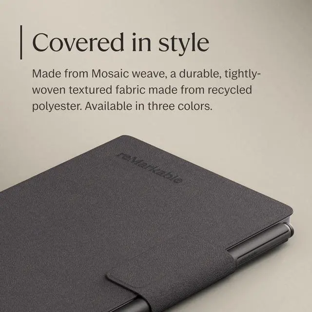 Alt view image 3 of 5 - reMarkable Paper Pro Move - Basalt Book Folio | Mosaic Weave Case for Your 7.3'' Paper Tablet