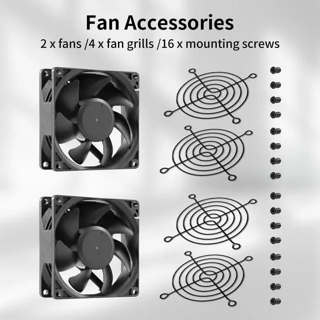 Alt view image 5 of 5 - High-Performance 12V 80mm Dual Ball Bearing IP68 Waterproof Cooling Fan - 3500RPM for RV Refrigerator, Marine Setups & Car Amplifier Ventilation (2-Pack)