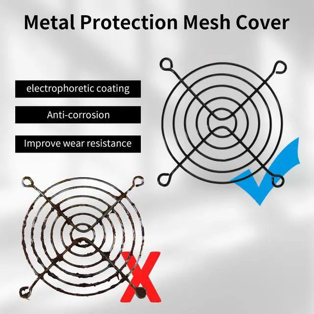 Alt view image 4 of 5 - High-Performance 12V 80mm Dual Ball Bearing IP68 Waterproof Cooling Fan - 3500RPM for RV Refrigerator, Marine Setups & Car Amplifier Ventilation (2-Pack)