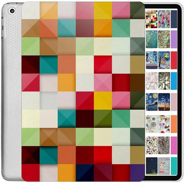 Main image of DuraSafe Cases for iPad Mini 3rd Mini 2nd Mini 1st 7.9 inch A1599 A1600 A1489 A1490 A1491 A1432 A1454 A1455 Printed Lightweight Shock Absorbant Flexible TPU Protective Clear Case - Color Grid