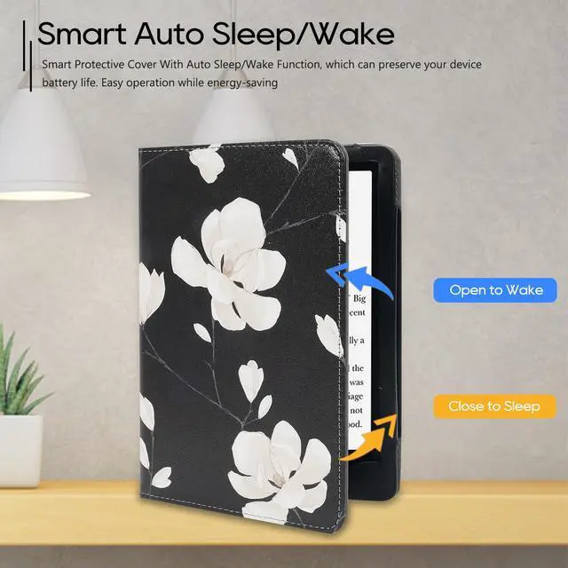 Alt view image 5 of 5 - ZSLVPN Stand Case for 7"/6.8" Kindle Paperwhite(12th/11th Gen-2024/2021) and Kindle Colorsoft Signature Edition - Slim Durable PU Leather New Cover with Hand Strap, Auto Wake/Sleep, Card Slot