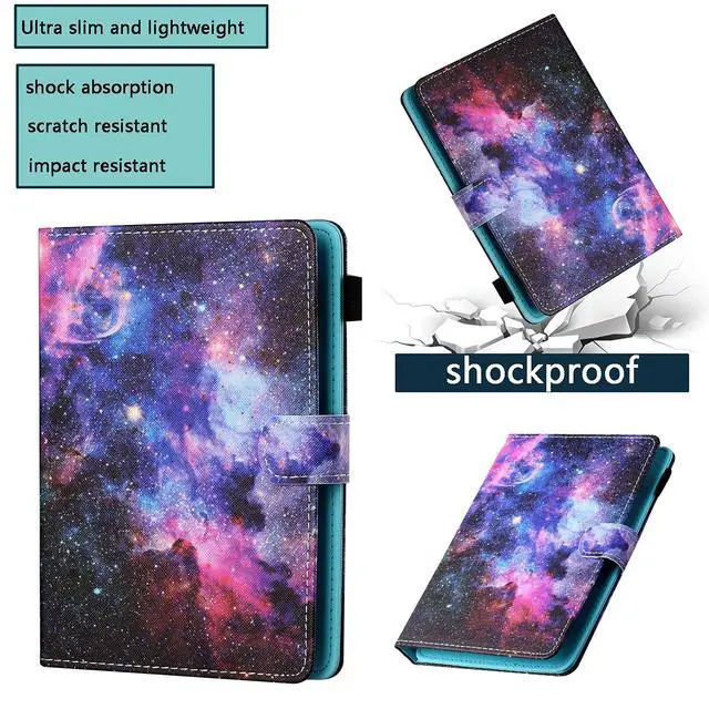 Alt view image 5 of 5 - UUcovers 7" Kindle Fire 7 Tablet Case 9th/7th/5th Generation (2019/2017/2015 Release) with Stand Pencil Holder [Auto Wake/Sleep] Slim Smart Magnetic Folio PU Leather & TPU Back Cover, Rainbow Galaxy