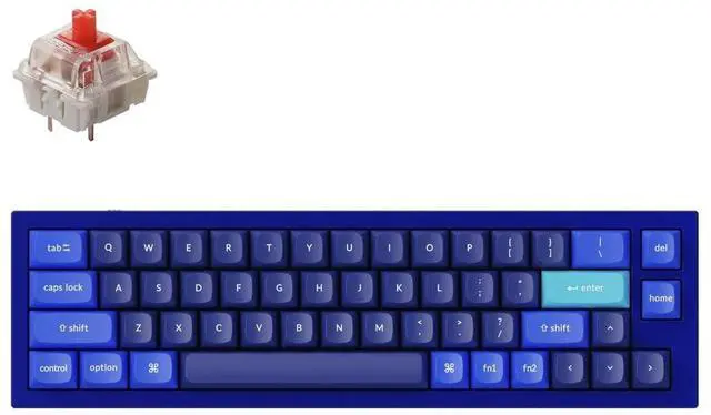 Main image of Keychron Q9 Wired Ultra-Mini 40% Mechanical Keyboard  QMK/VIA, Hot-Swappable Gateron G Pro Brown Switches, RGB Backlight, Double-Gasket Design, CNC Aluminum Body, Compatible with Mac/Windows, Blue