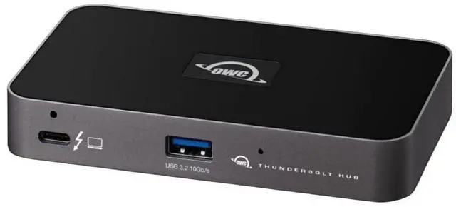 Main image of OWC Thunderbolt Hub Docking Station, Grey/Black, Thunderbolt 4, USB-A