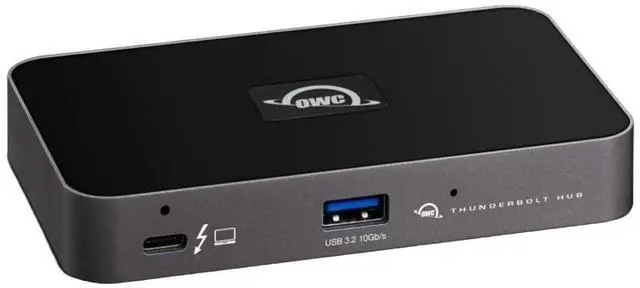 Alt view image 2 of 5 - OWC Thunderbolt Hub Docking Station, Grey/Black, Thunderbolt 4, USB-A