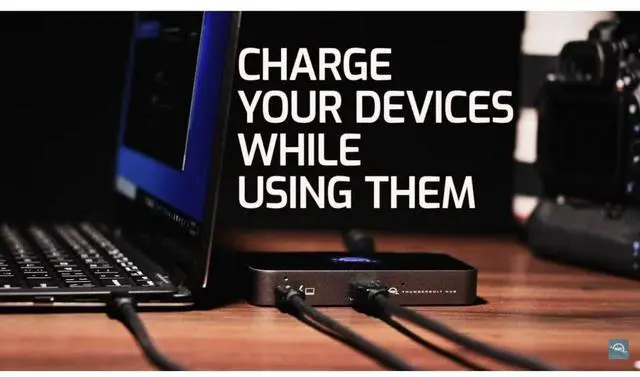 Alt view image 4 of 5 - OWC Thunderbolt Hub Docking Station, Grey/Black, Thunderbolt 4, USB-A